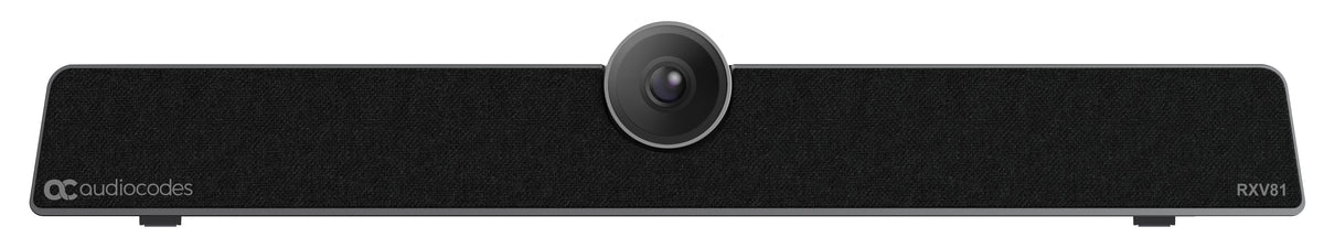 AudioCodes RXV81 Videobar – 4K Ultra HD, 5× digitaler Zoom, 30 fps – Schwarz