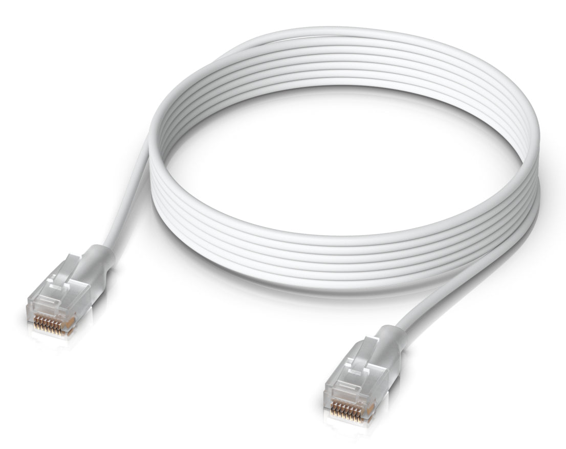 Ubiquiti Patchkabel – Cat6, 3 m, Durchscheinend, Weiss, RJ-45