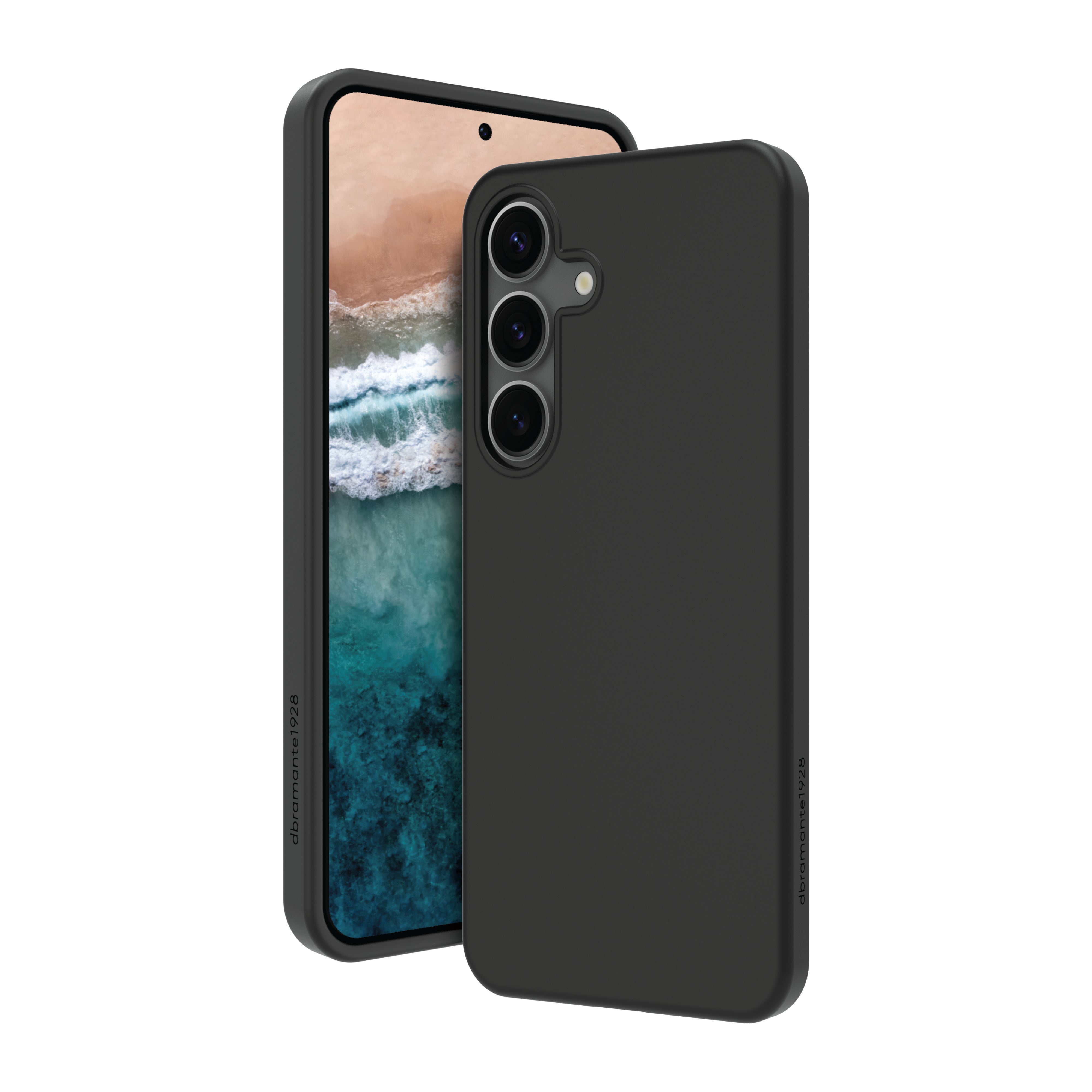 dbramante1928 Monaco Backcover – für Samsung Galaxy S25+, Kunststoff+Silikon, Schwarz, Kabelloses Laden