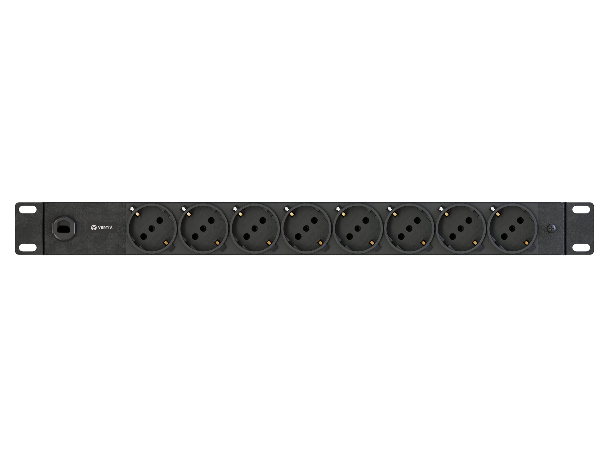 Vertiv PowerGo EP0G01A0 Rack-PDU 2300 W – Schuko (Typ F)×8, Eingang IEC C14, 3 m Kabel, 1U Rack, 10 A, 230 V –