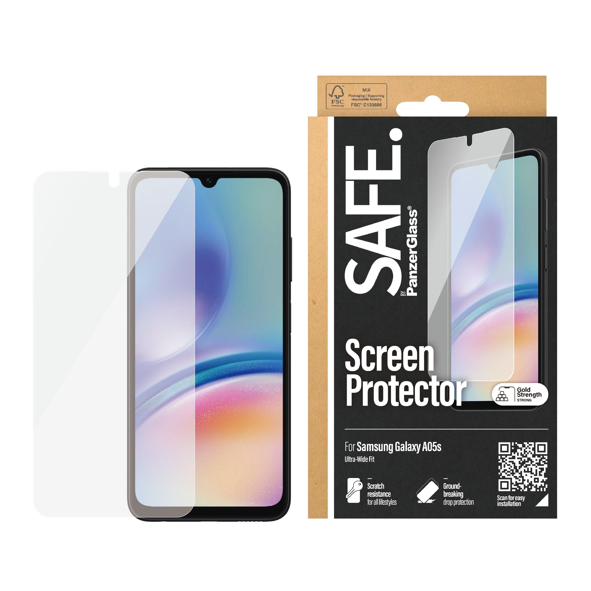 PanzerGlass Displayschutzfolie – für Samsung Galaxy A05s – Folie (PET), Transparent