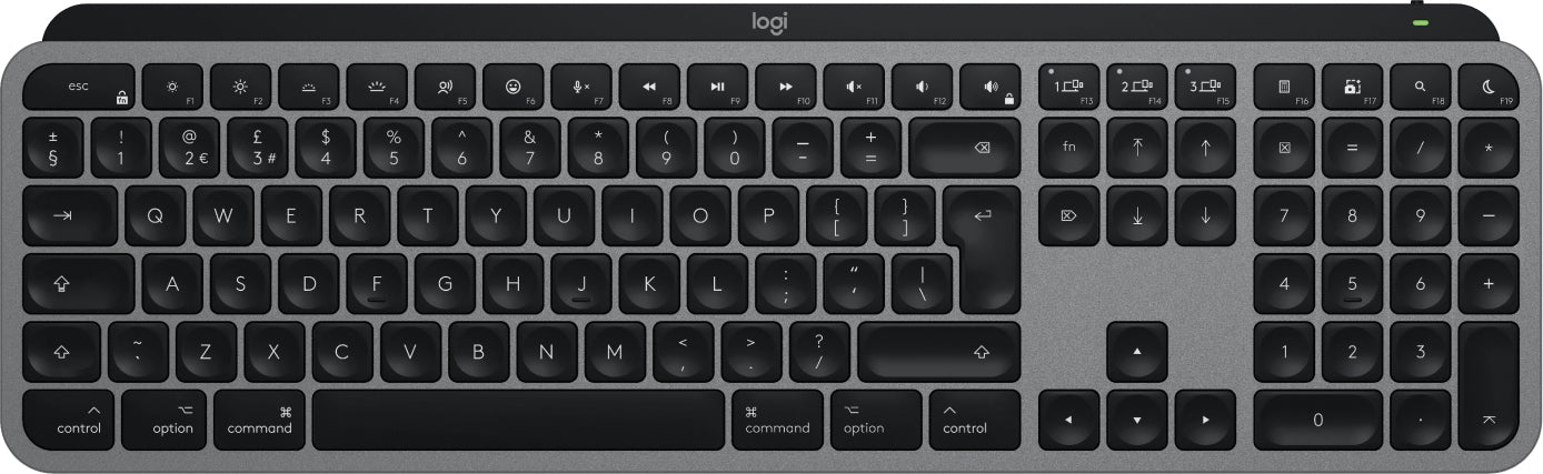 Logitech MX Keys S für Mac – Tastatur – Bluetooth & 2,4 GHz (Logi Bolt) – beleuchtet – QWERTY (UK-INT)