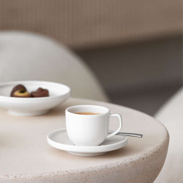 Villeroy & Boch Afina Espressountertasse – Porzellan, weiss