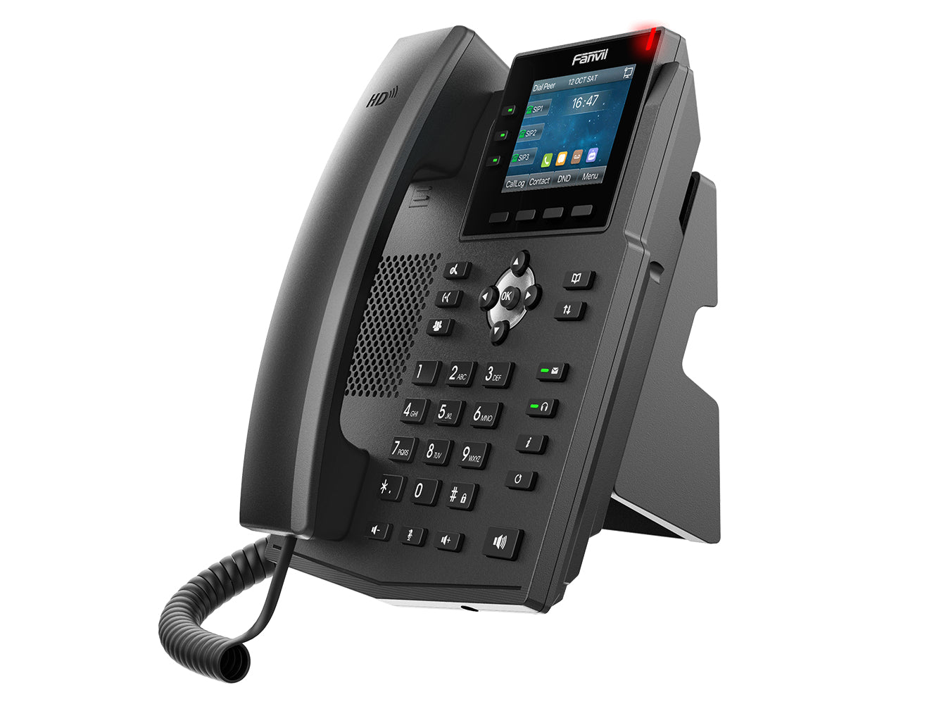 Fanvil X3U – IP-Telefon, 6 SIP-Konten, PoE, Schwarz