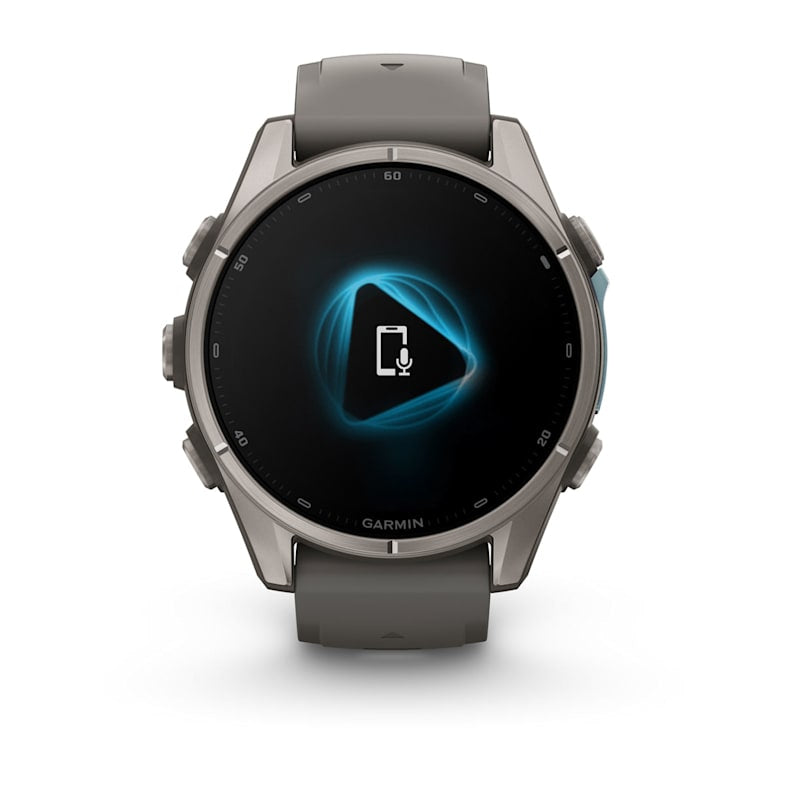 Garmin fēnix 9 43 mm GPS – Titan, Sportarmband, Grau, 100 m, für iPhone