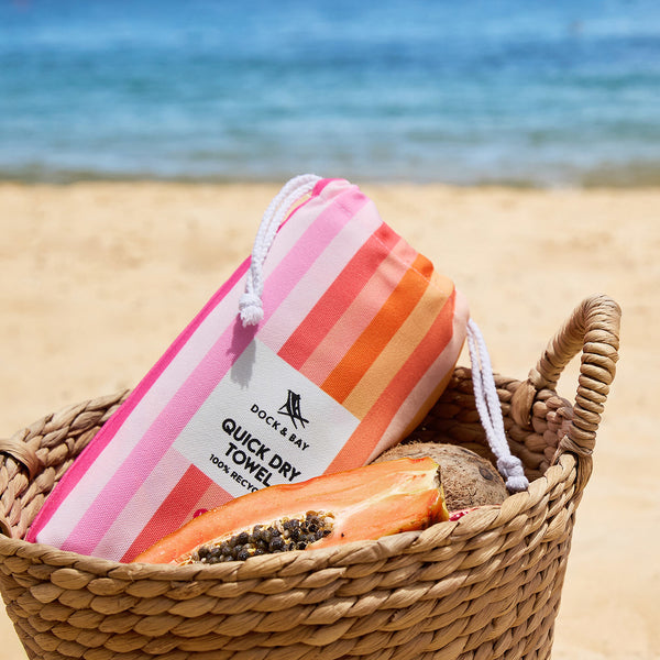 Dock & Bay Summer XL Miami Sorbet Wohndecke – Polyester/Polyamid, Mehrfarbig (Muster) – 90 × 200 cm