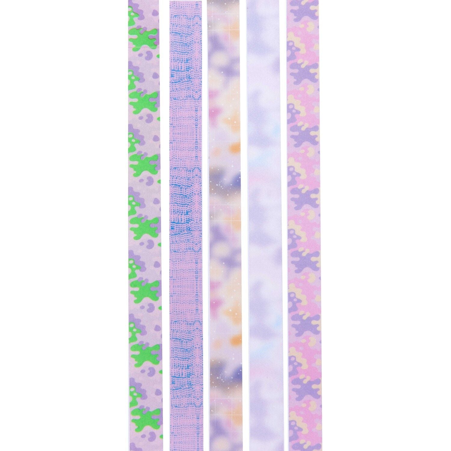 Rico Design Washi Tape – 15 mm × 10 m, mehrfarbig, Papier, wiederablösbar, 5 Rollen