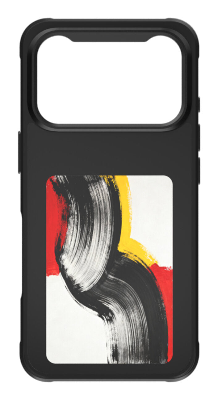 4smarts E-Ink Backcover für Apple iPhone 17 Pro, MagSafe, PC, Schwarz, NFC-Display