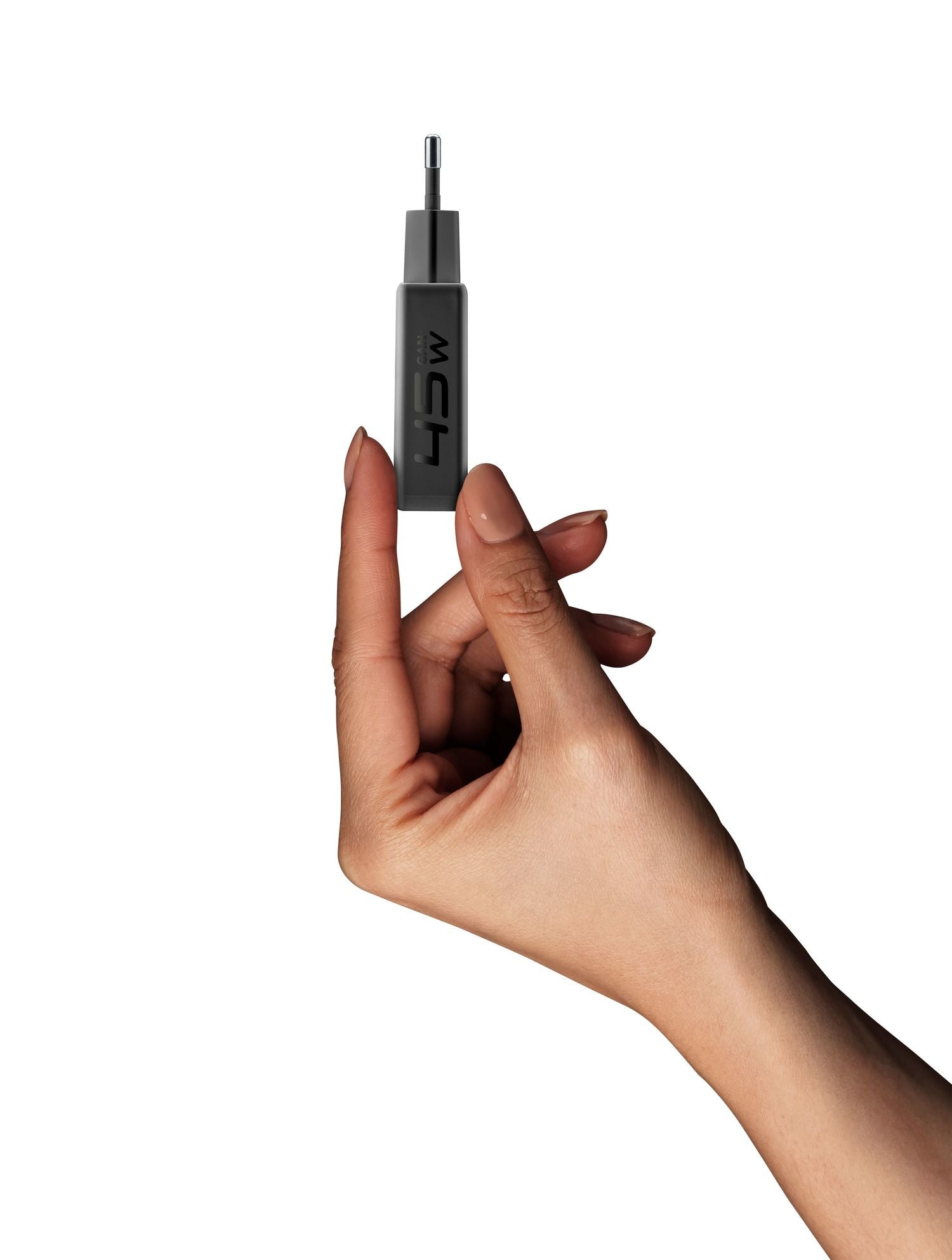 Cellularline Power Charger Lite Slim Dual USB-Ladegerät 45 W – USB-C×1, USB-A×1, PD, GaN – Schwarz