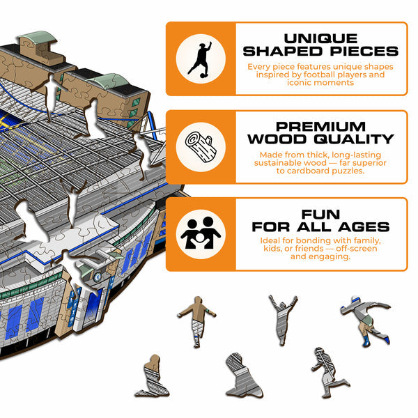 Iconic Puzzles Chelsea FC - Stamford Bridge Stadion – Logikspiel, ab 10 Jahren