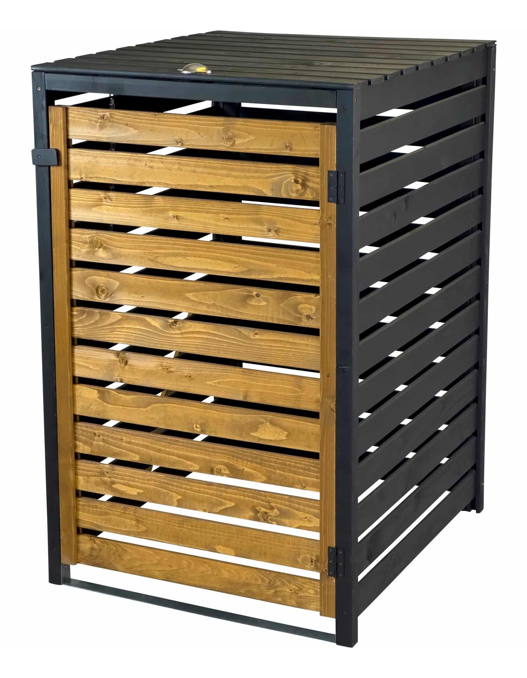 Dobar Müllcontainer 93902FSCE – 240 l – Holz, braun – für 240 l Mülltonnen