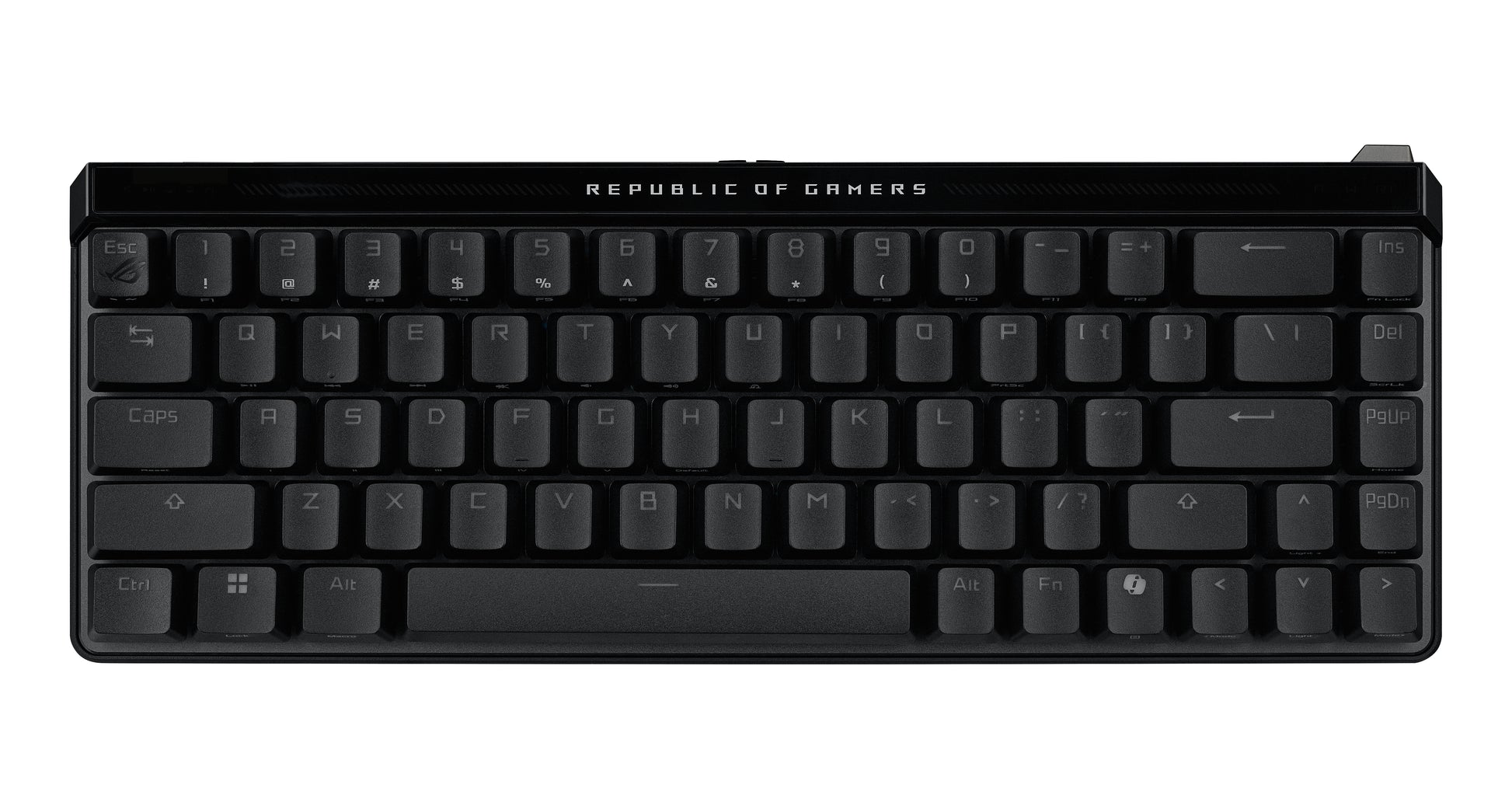 ASUS ROG Falchion Ace – Gaming-Tastatur 65% – Mechanisch (ROG HFX), Kabelgebunden USB-C, RGB, Schwarz