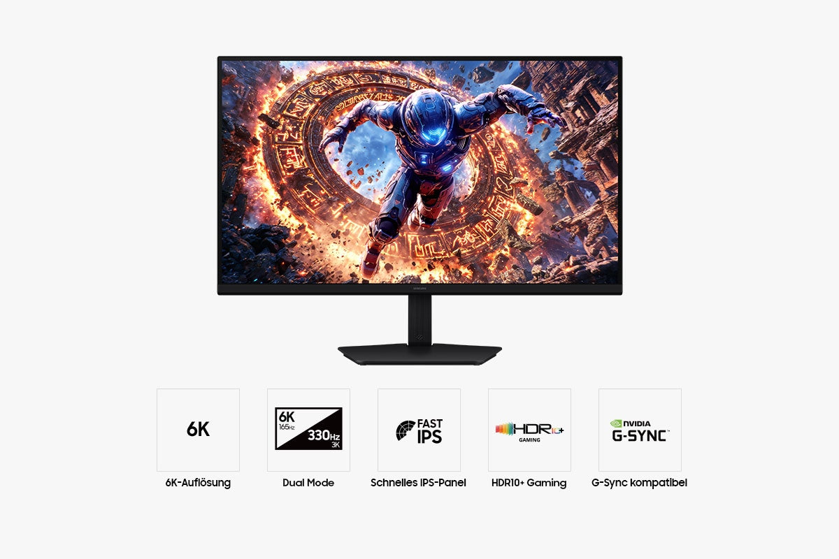 Samsung Odyssey G80HS – 32", 6144 × 3456, IPS, 330 Hz, HDR10+