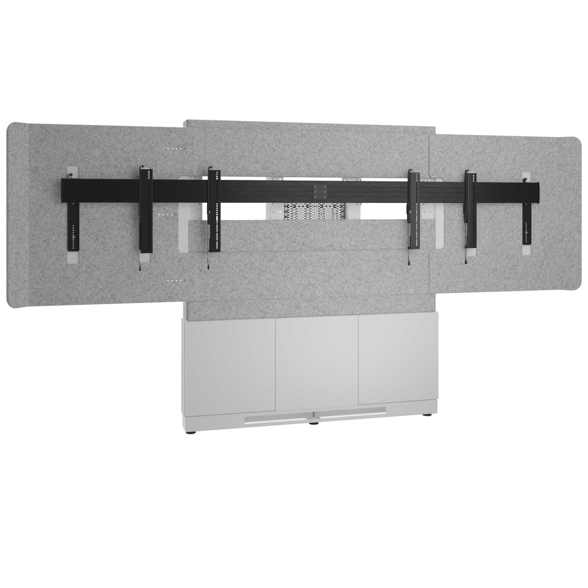Middle Atlantic Wandlift (bodenstehend) – 65–75" – bis 136 kg, für 2 Displays – FM-DS-6675FW-JD8W