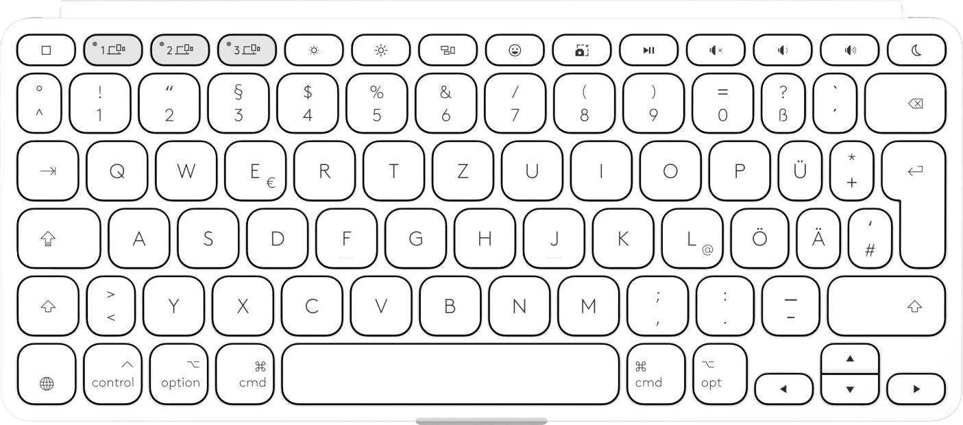 Logitech Keys-To-Go 2 – Tastatur, DE-Layout (DE), Grau