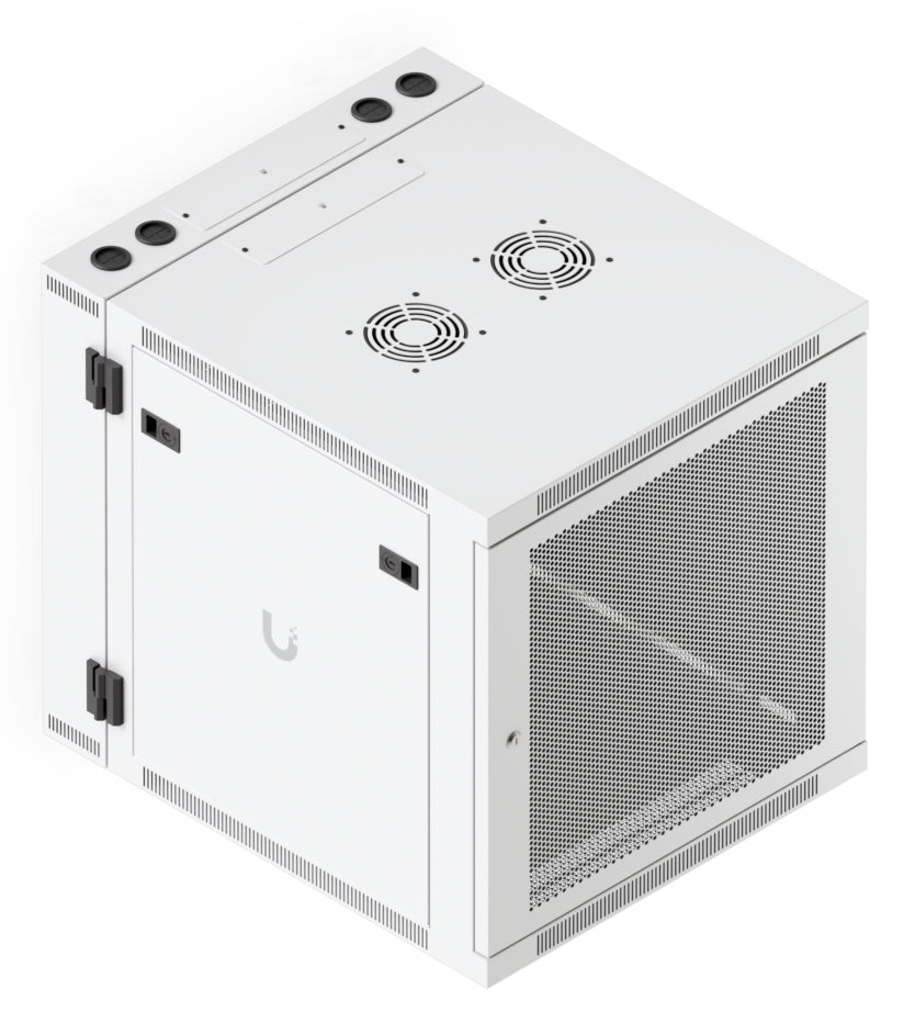 Ubiquiti UACC-Rack-12U-Wand-SW-P – 19" Wandverteiler 12U, abschliessbar, 600 × 703 × 639 mm, weiss, Stahl