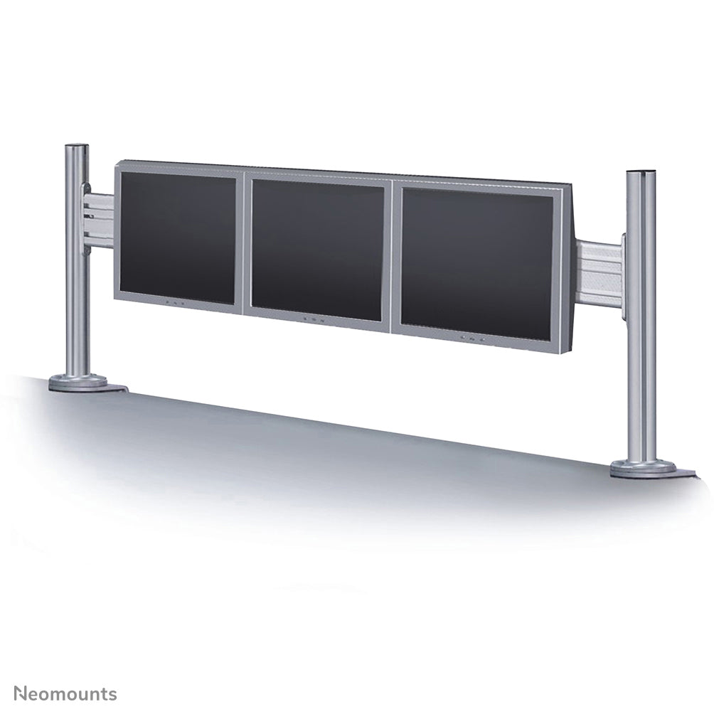 Neomounts FPMA DTB100 – Monitorhalterung, Triple, bis 24", VESA 100 × 100 mm, 30 kg, Silber