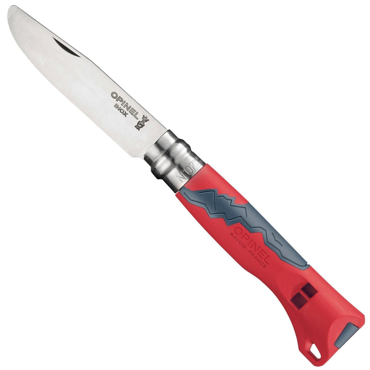 Opinel N°7 Outdoor junior – Klappmesser 81 mm, Edelstahl, rot