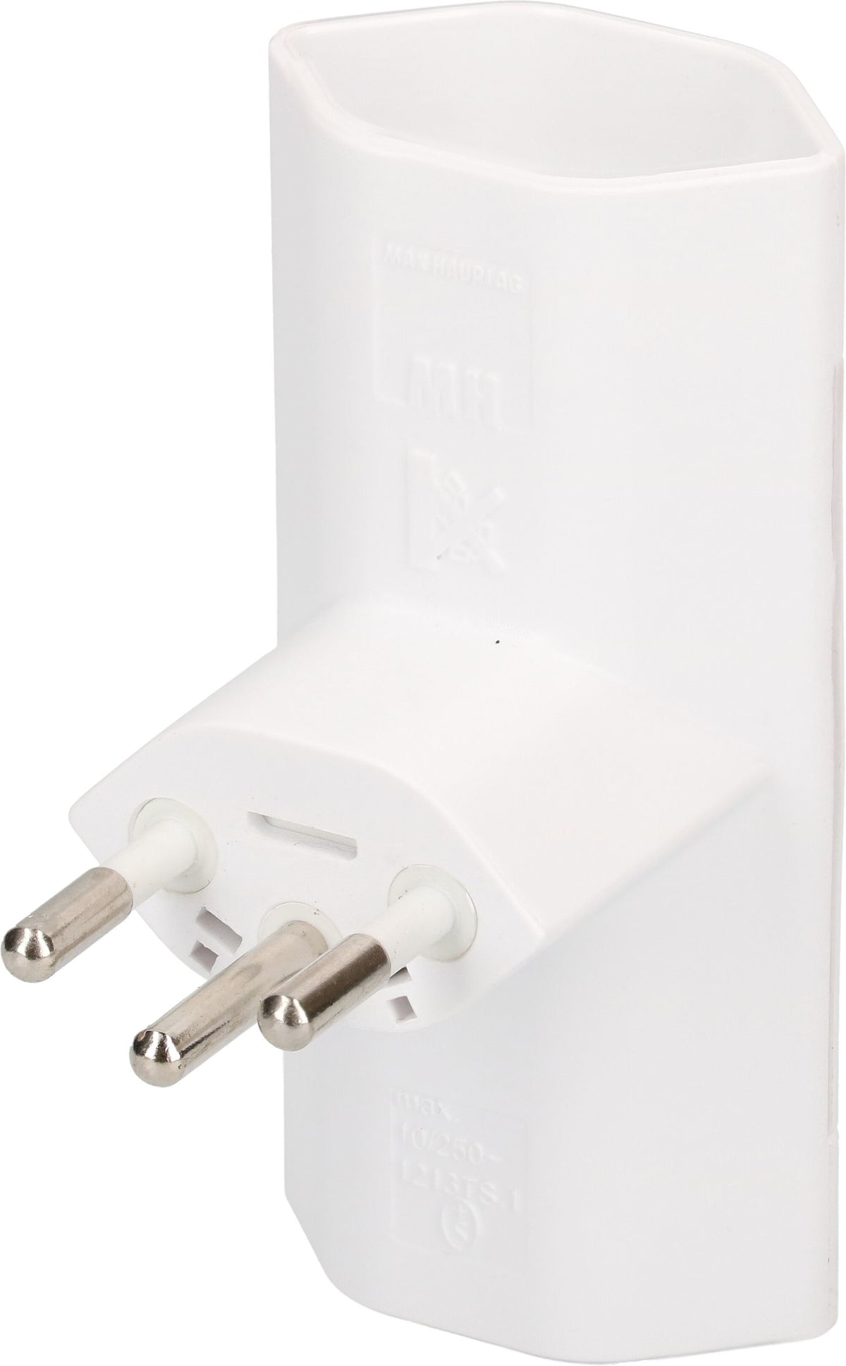Max Hauri AG Steckdosenleiste, 2×T13, Eingang T12, 3-polig, 10 A 230 V, IP20 – weiss