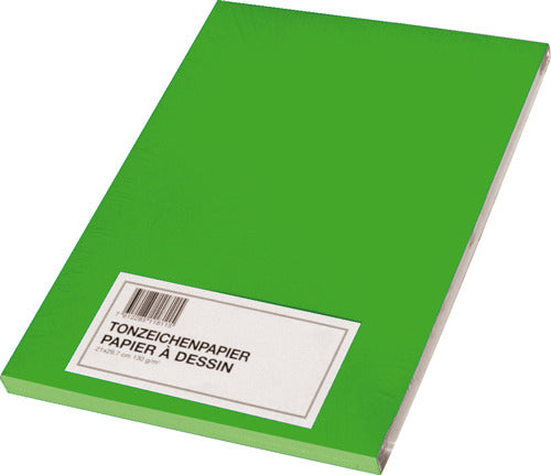 Papyrus Tonzeichenpapier – A2, 130 g/m², grasgrün, matt, 100 Blatt
