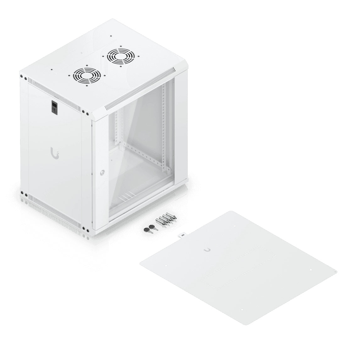 Ubiquiti UACC-Rack-12U-Wand-450-G – 19" Wandverteiler 12U, abschliessbar, 550 × 450 × 635 mm, weiss, Stahl