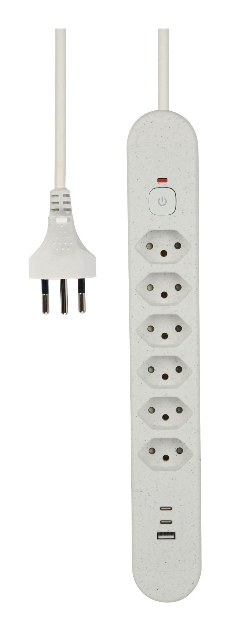 M. Schönenberger Schönenberger ReLife USB – Steckdosenleiste, 6× T13, 1× USB‑A + 2× USB‑C, mit Schalter, 1,8 m, Stecker T12