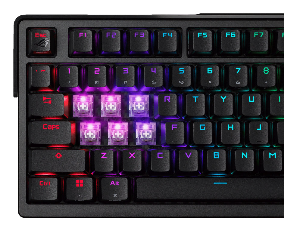 ASUS ROG Azoth – Gaming-Tastatur 75% – mechanisch, RGB – Bluetooth & 2,4 GHz (USB-A) – QWERTZ (FR)
