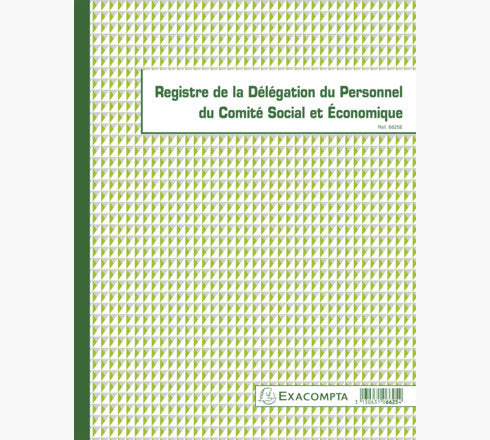 Exacompta Personaldelegationsregister CSE (6625E) – 320 × 240 mm – 30 Seiten, 110 g/m²