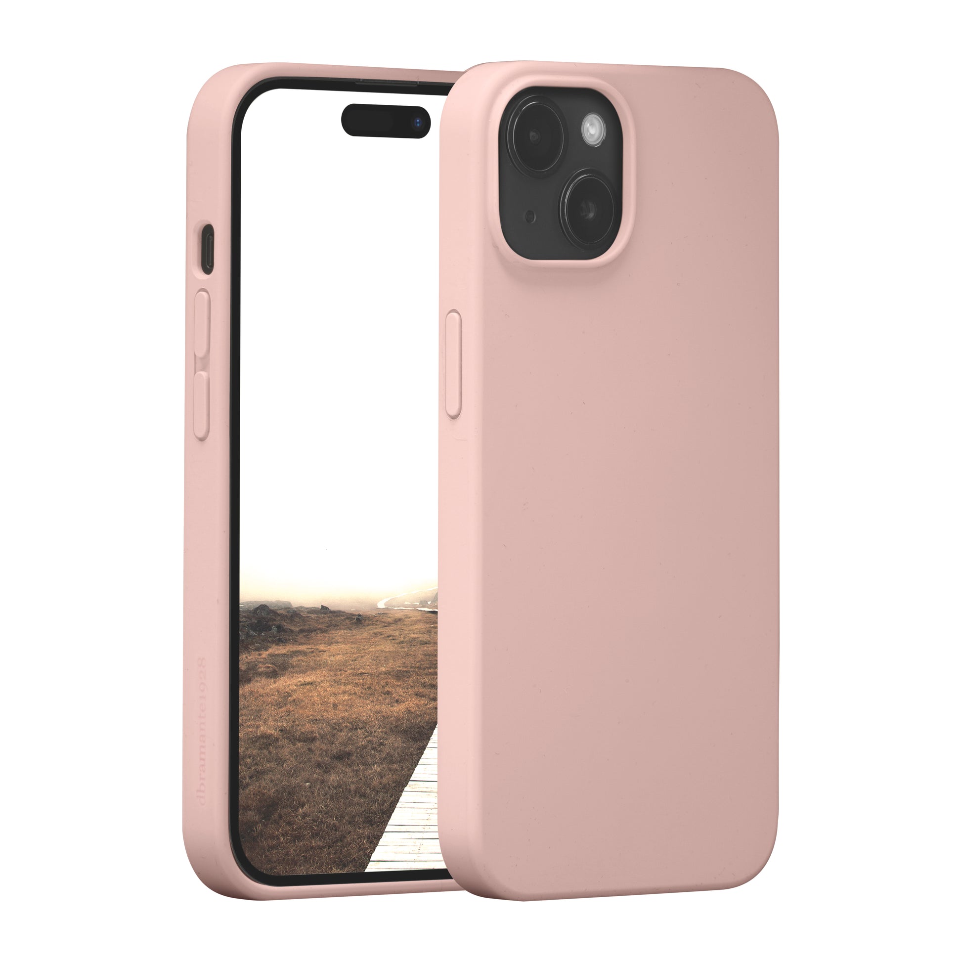 dbramante1928 Monaco MS – Rückcover – für Apple iPhone 15, MagSafe, Pink Sand