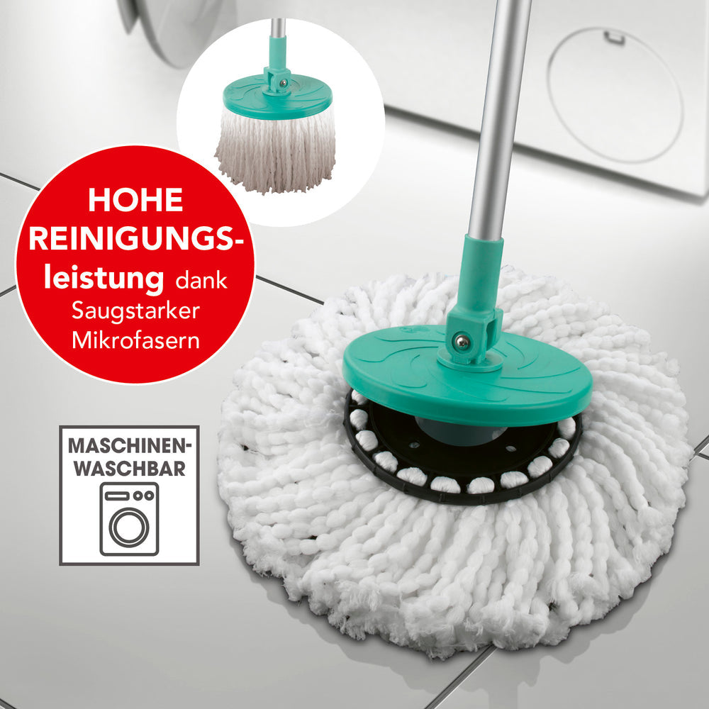 CLEANmaxx Wischmopp – türkis, für Laminat