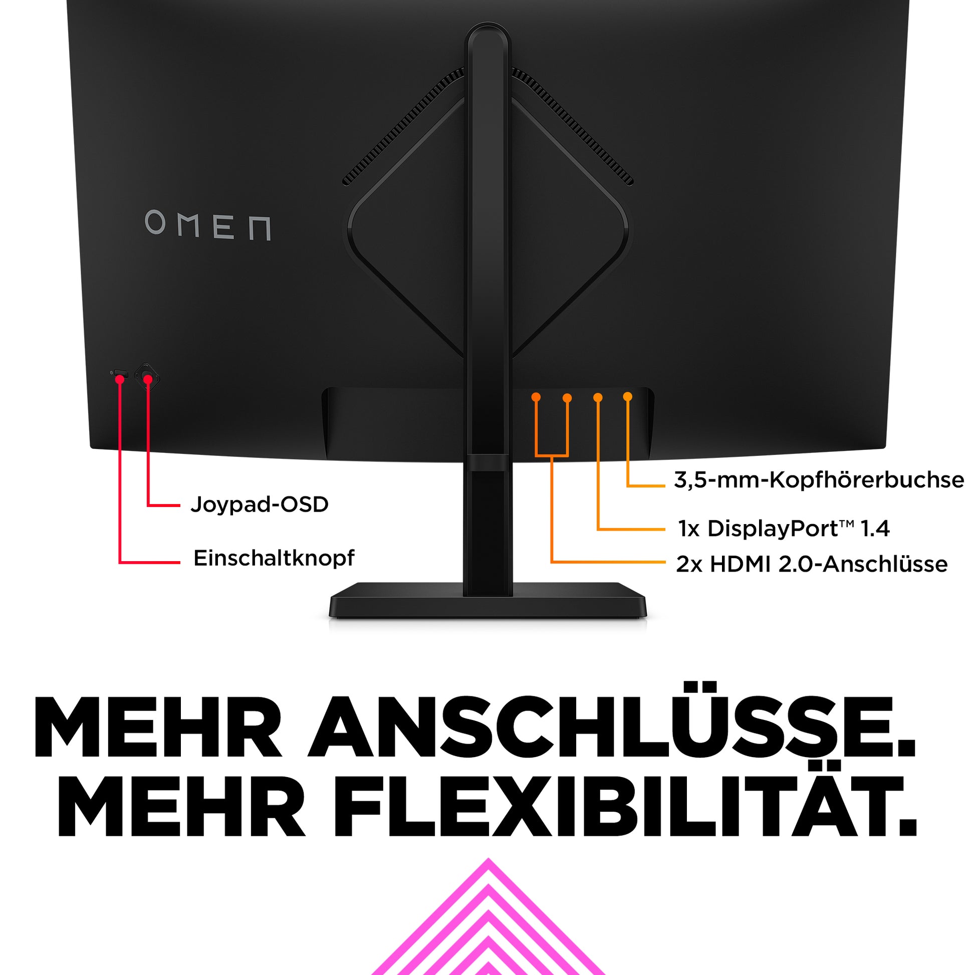 HP OMEN 32c – Monitor, 32", 2560 × 1440 (WQHD), VA, 165 Hz, Gebogen