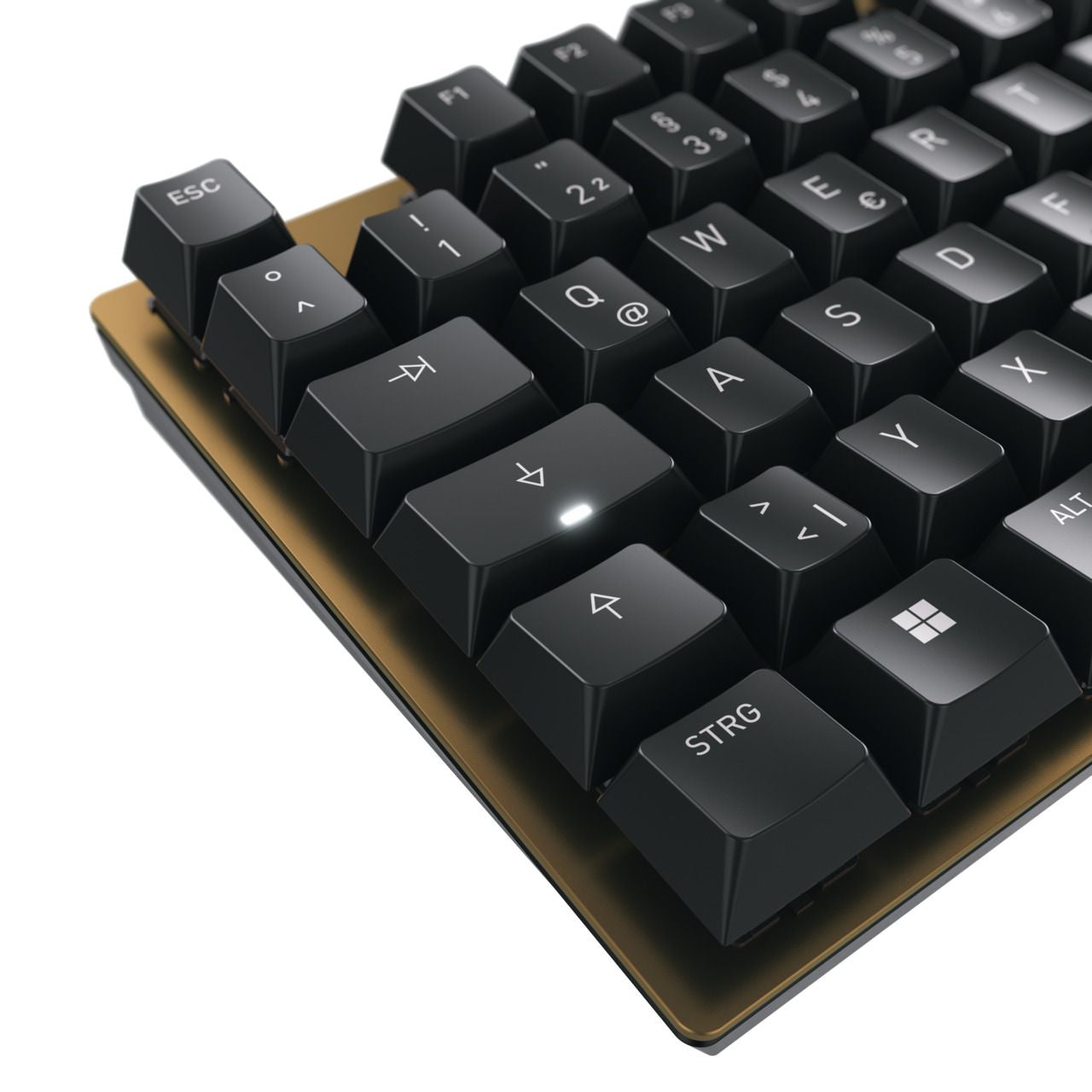 CHERRY Tastatur, kabelgebunden, UK-Layout (EN), mechanisch, schwarz/bronze