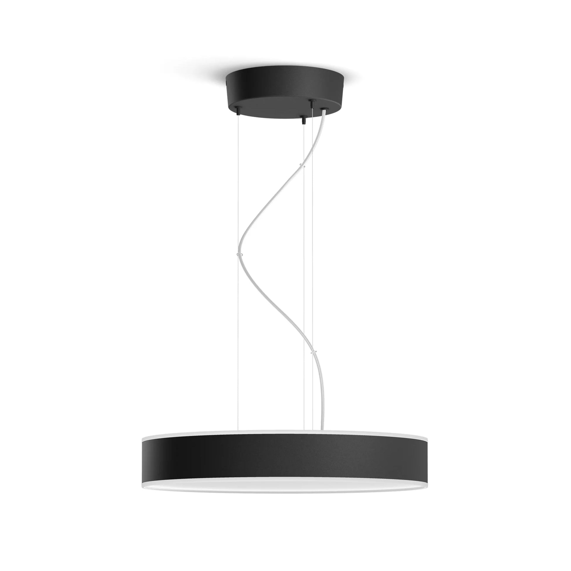 Philips by Signify Philips Hue Hängeleuchte Enrave – Ø 42,5 × 12,9 cm, 3300 lm, 33,5 W, 2200–6500 K, für Hue Bridge, schwarz