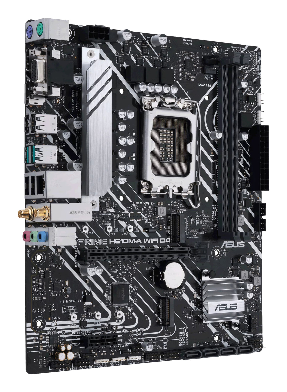 ASUS PRIME H610M-A WIFI D4 – Mainboard – LGA 1700, Intel H610, mATX, DDR4