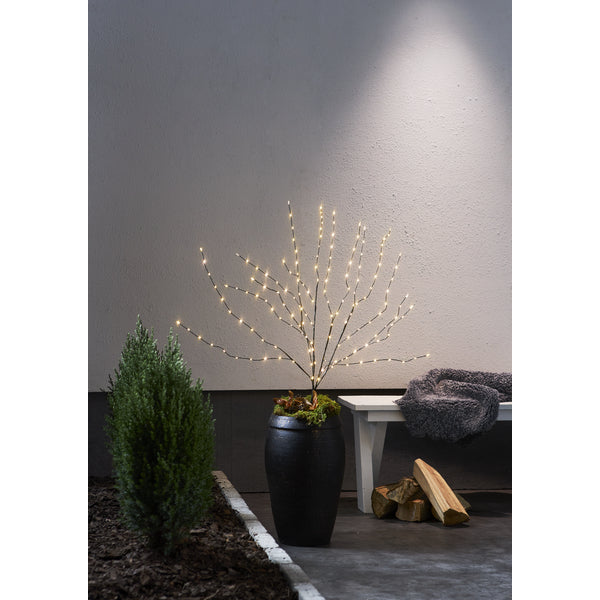 Star Trading Dekorative Aussenleuchte – 90 cm – 56 lm, 1 W – Warmweiss, 3000 K – IP44 – Netzbetrieb – Schwarz