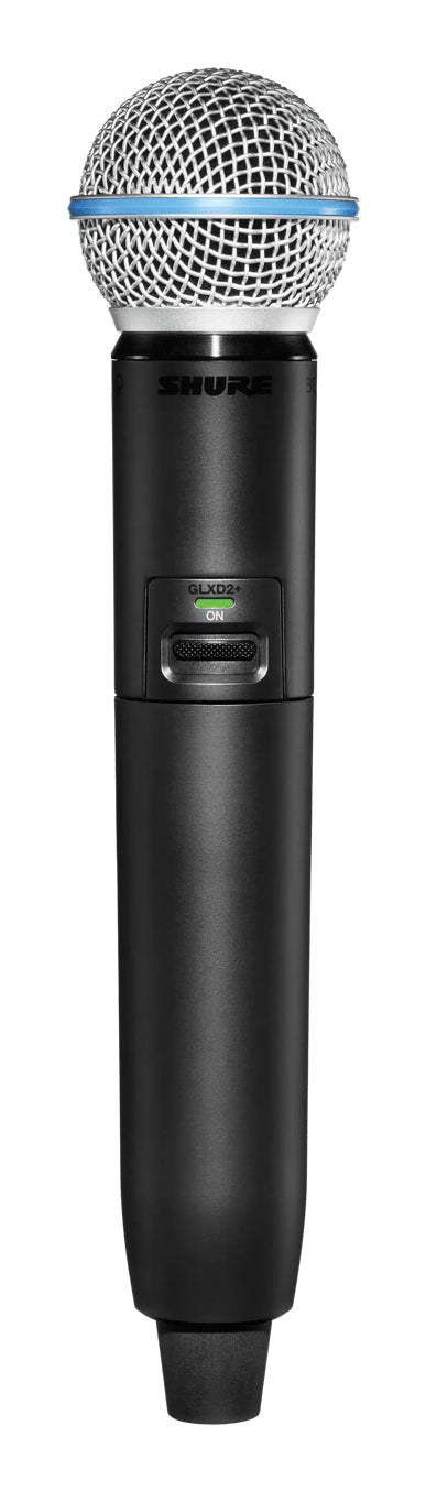Shure GLXD24+E/B58-Z4 Bühnenmikrofon – 6,35 mm Klinke, XLR, Kabellos (5725–5875 MHz), Niere, Digital