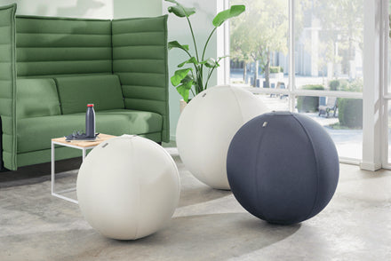 Leitz Ergo Active Sitzball – Stoff – Grau, Ø 65 cm, bis 150 kg