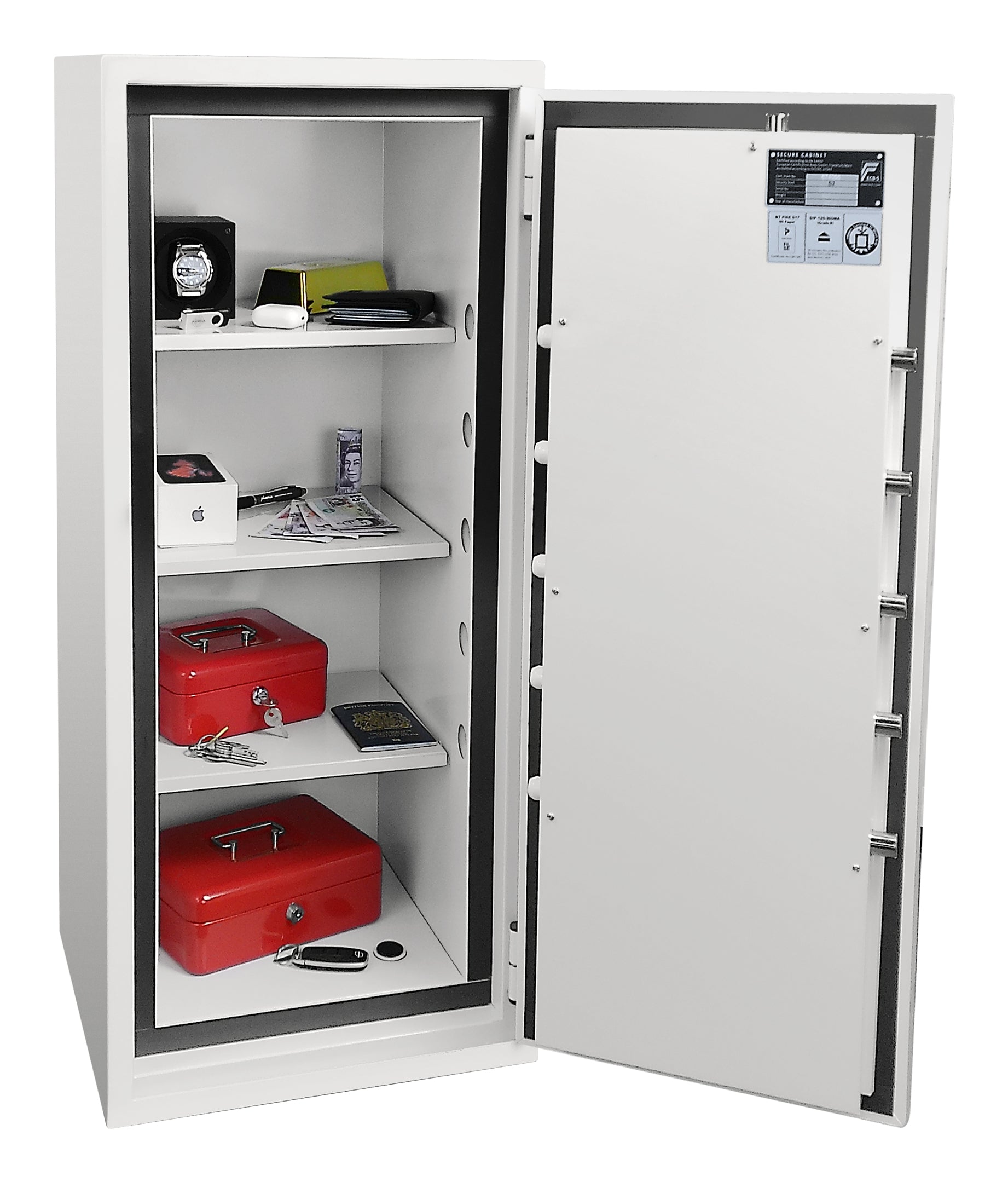 Phoenix Safe Co. Phoenix Tresor Fortress Pro SS1465E – Elektronikschloss – 97 l – 60 Min Feuerschutz – Bodenmontage – Weiss
