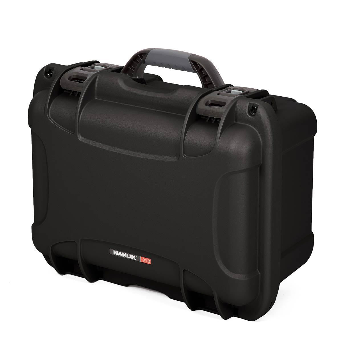 Nanuk Schutzkoffer 918 (mit Schaum) – Hartschale, Schwarz, 32,8 × 23,6 × 42,9 cm