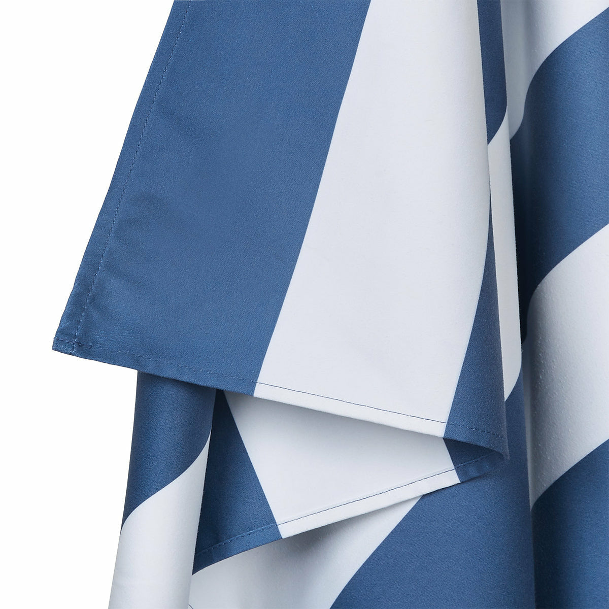 Dock & Bay Strandtuch CABANA – 90 × 200 cm, Weiss/Dunkelblau, Polyester/Polyamid