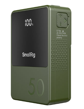 SmallRig V-Mount-Akku VB50 mini – 50 Wh, 14,8 V, 3400 mAh, Li-Ion, grün