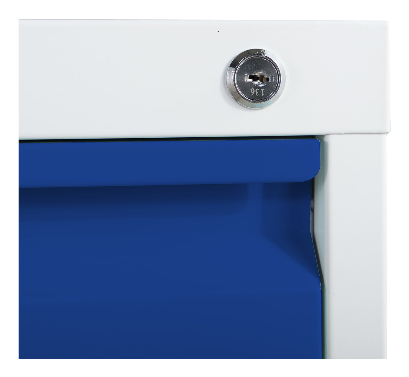 Phoenix Safe Co. FC1003GBK – Aktenschrank, 3 Schubladen, abschliessbar, Stahl, 450 × 620 × 1025 mm, Grau/Blau