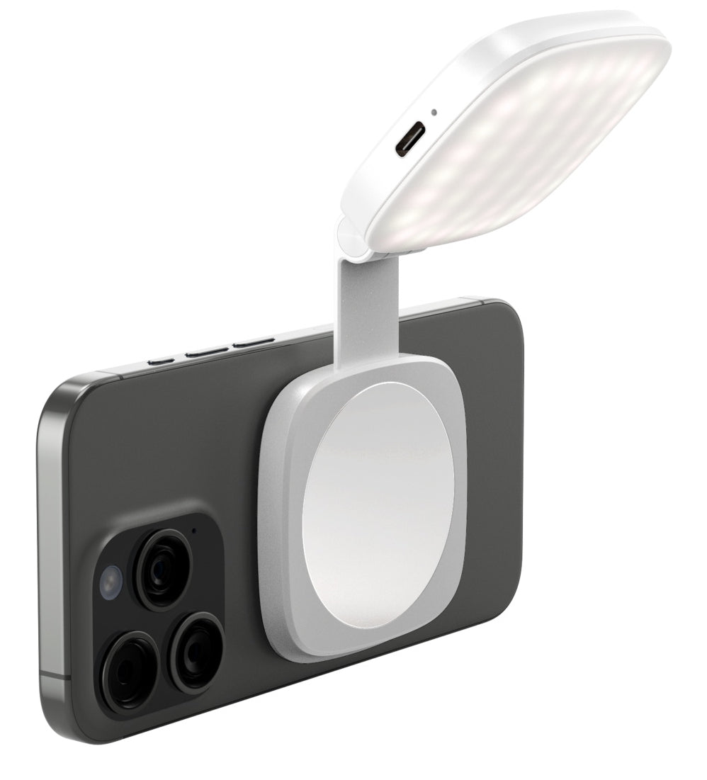 SmallRig Vibe P48 – Selfie-Licht – dimmbar, 2700–5600 K, Akku 850 mAh – für Smartphone – Weiss