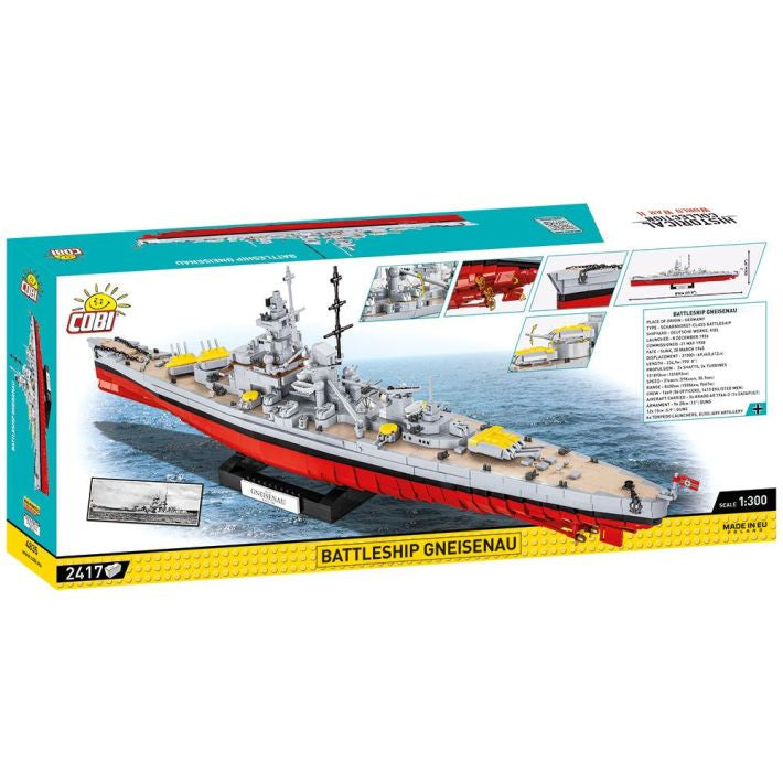 COBI 3D Puzzle Schlachtschiff Gneisenau – 2417 Teile – Kunststoff – 81 × 23 cm – ab 10 J.