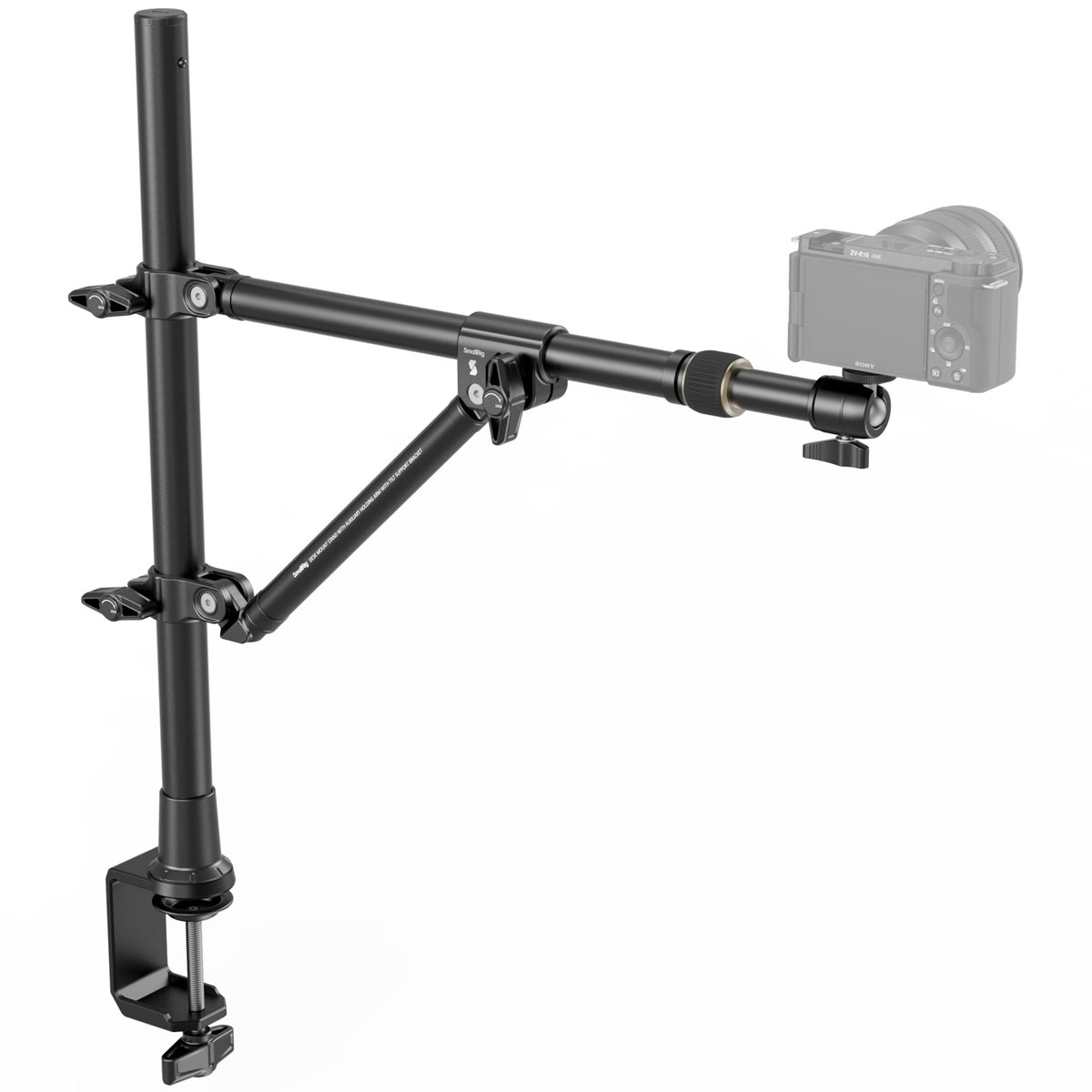 SmallRig 4304 Desktop-Overhead-Halterung – 3 kg, höhenverstellbar, 1/4"-Gewinde – für alle Marken – Schwarz