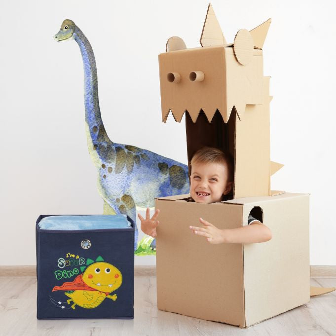 Relaxdays Aufbewahrungsbox ohne Deckel – Gelb/Grün – 300 × 300 × 300 mm – 4-teiliges Set