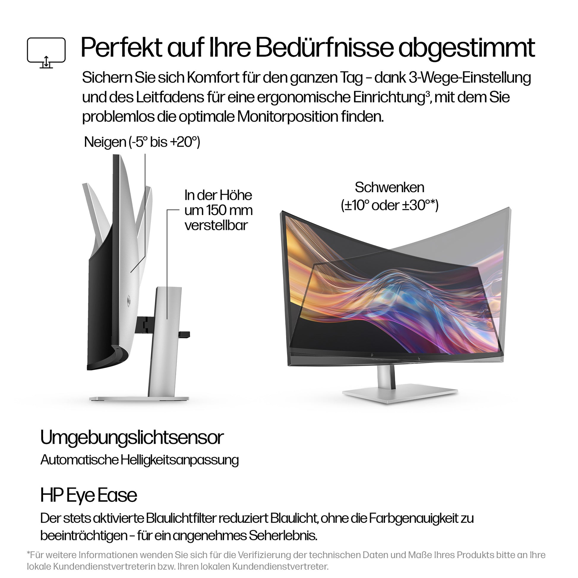 HP Series 7 Pro 738pu – Monitor, 37,5" WQHD+, Thunderbolt 4