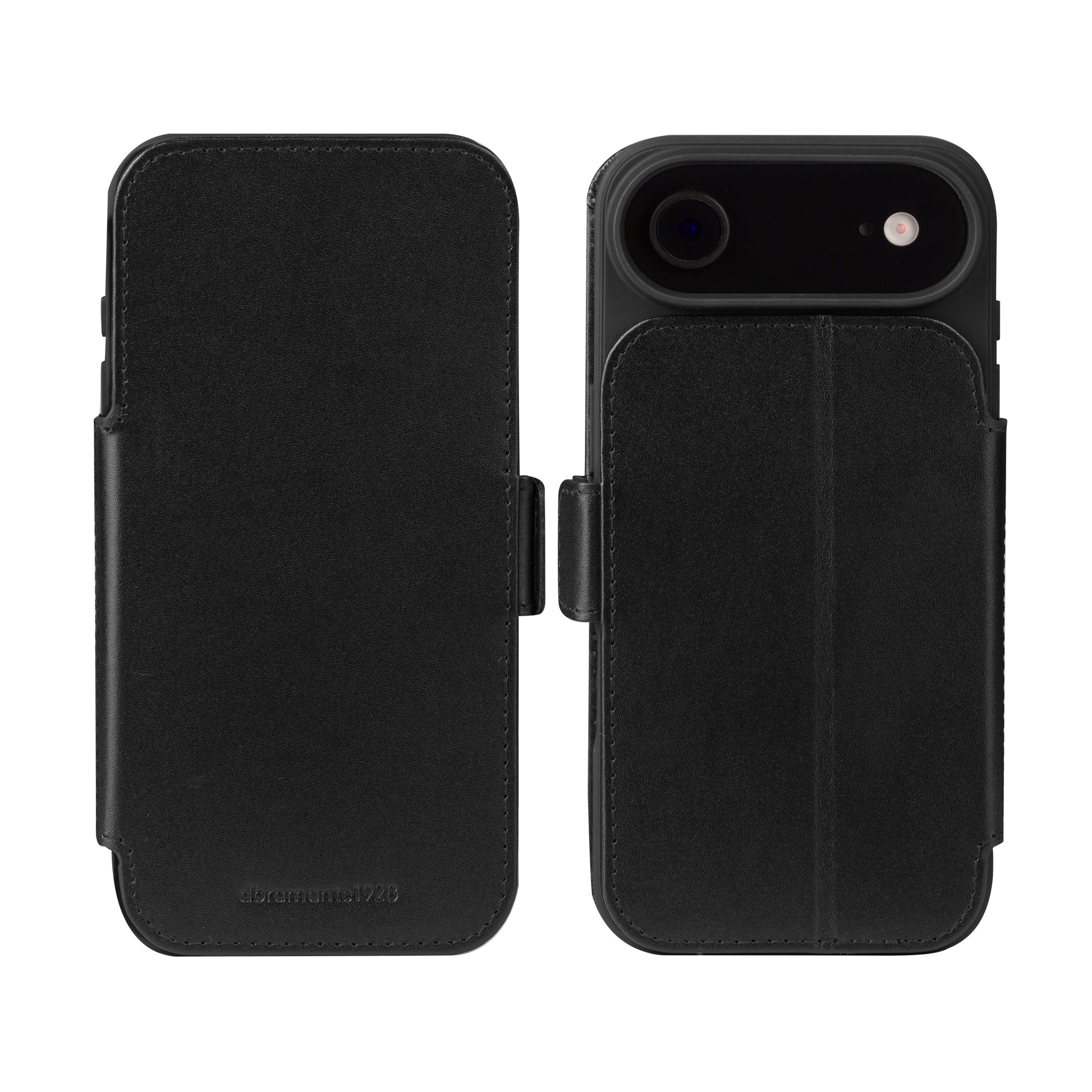 dbramante1928 Copenhagen Wallethülle – für Apple iPhone 17 Air, mit Ständer, 3 Kartenfächer, Leder, Schwarz
