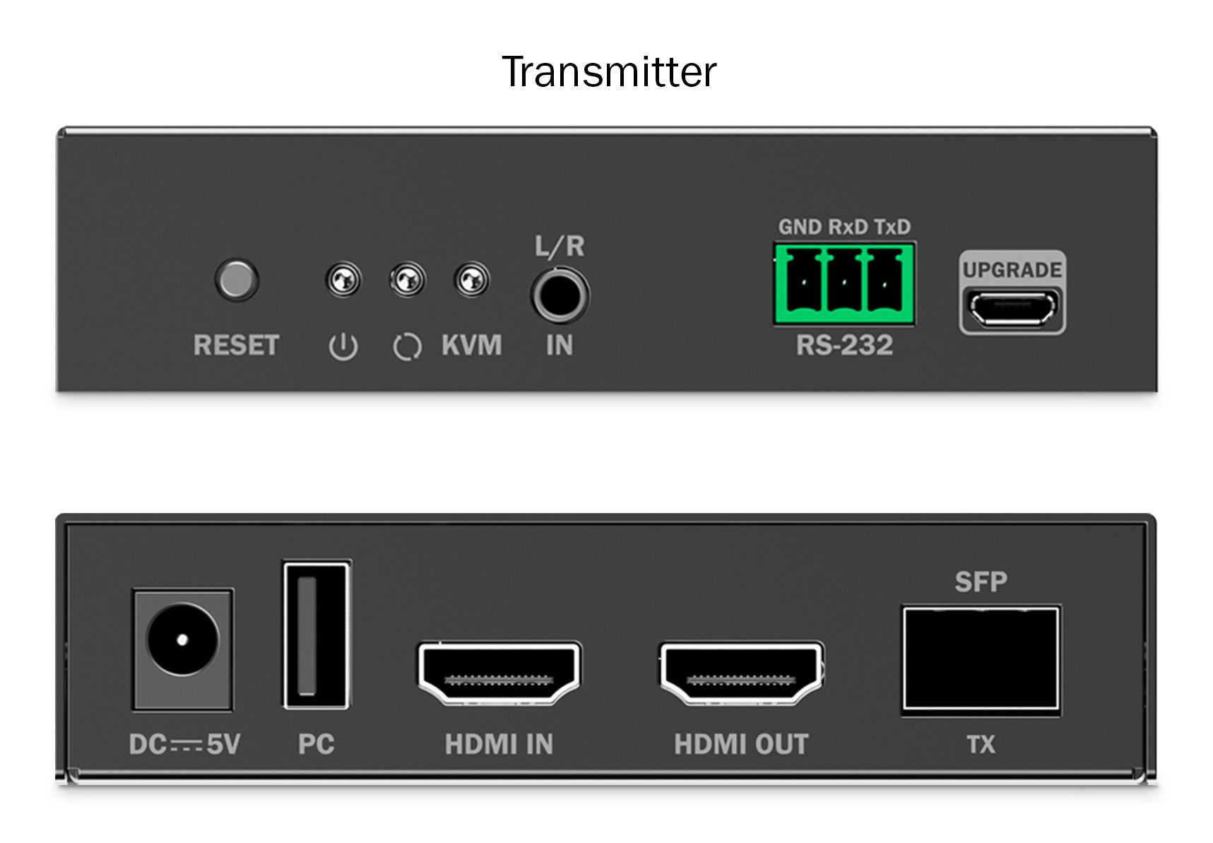 Digitus HDMI KVM-Extender über Glasfaser, bis 40'000 m, 4K (3840 × 2160), 18 Gbit/s, Set, RS-232
