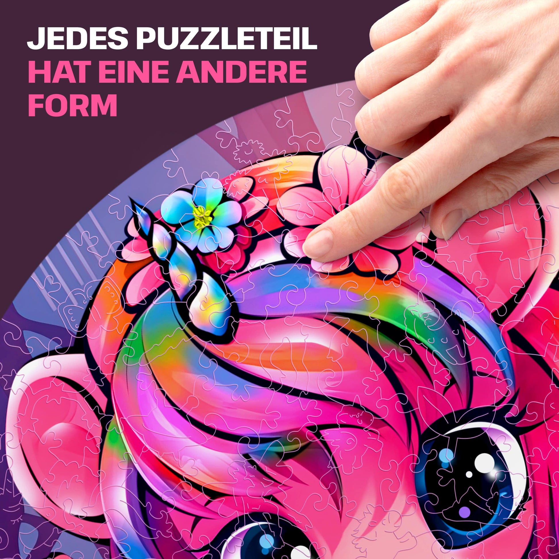 EscapeWelt Puzzle Einhorn – 200 Teile – 28,5 × 28,5 cm – ab 8 Jahren – Holz